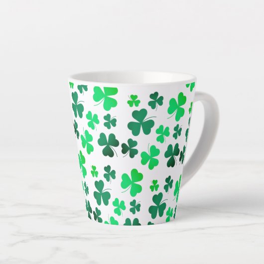 Cloud Kleeblatt Irish Green Spring St Patricks Day Milchtasse (Rechte Ecke)