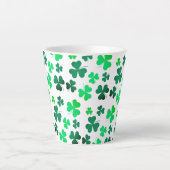 Cloud Kleeblatt Irish Green Spring St Patricks Day Milchtasse (Vorderseite)