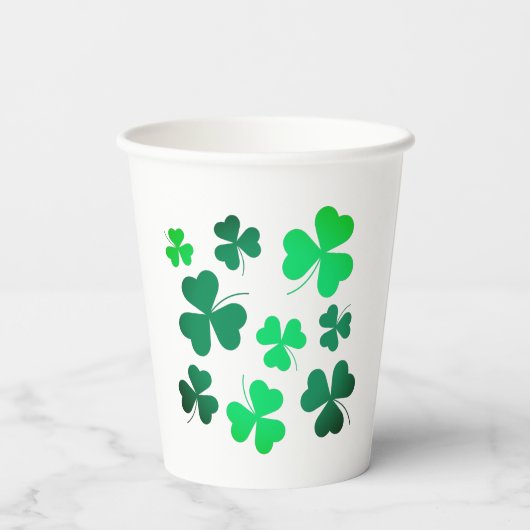 Cloud Kleeblatt Irish Green Spring St Patricks Day Pappbecher (Rückseite)
