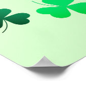 Cloud Kleeblatt Irish Green Spring St Patricks Day Poster (Ecke)