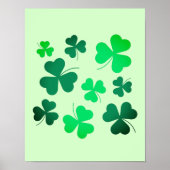 Cloud Kleeblatt Irish Green Spring St Patricks Day Poster (Vorne)