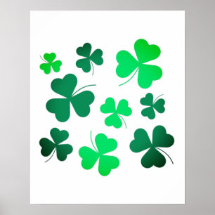 Cloud Kleeblatt Irish Green Spring St Patricks Day Poster