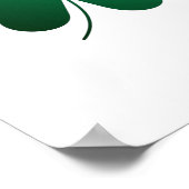 Cloud Kleeblatt Irish Green Spring St Patricks Day Poster (Ecke)