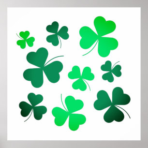 Cloud Kleeblatt Irish Green Spring St Patricks Day Poster