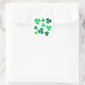 Cloud Kleeblatt Irish Green Spring St Patricks Day Quadratischer Aufkleber (Tasche)