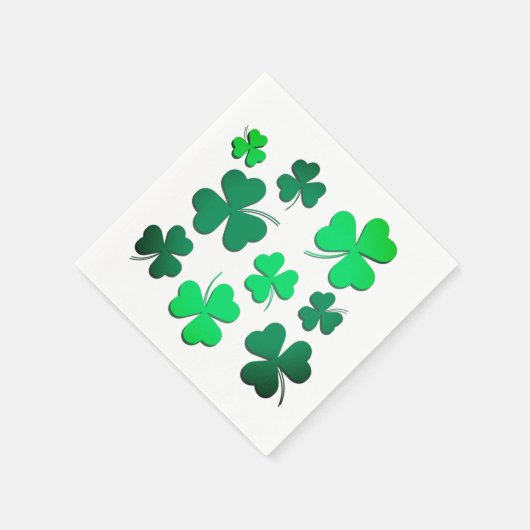 Cloud Kleeblatt Irish Green Spring St Patricks Day Serviette (Ecke)