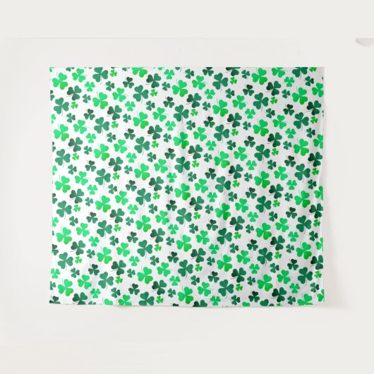 Cloud Kleeblatt Irish Green Spring St Patricks Day Wandteppich (Vorderseite (Horizontal))