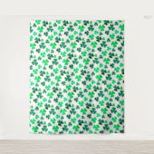 Cloud Kleeblatt Irish Green Spring St Patricks Day Wandteppich (Vorderseite)