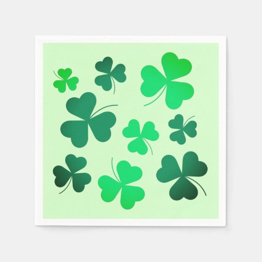 Cloud Kleeblatt Irish Spring Green St Patricks Day Serviette (Vorderseite)