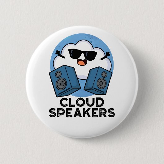 Cloud Lautsprecher Funny Weather Pub Button (Vorderseite)