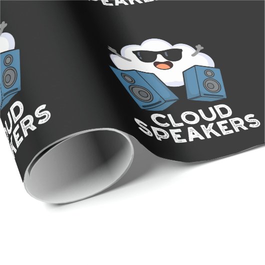 Cloud Lautsprecher Funny Weather Puff Dark BG Geschenkpapier (Rolleneckpunkt)