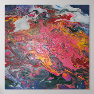 Cloud Lava Swirl Paint Foliendrucke