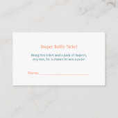 Cloud Mobile Baby Showdiaper Raffle Ticket Begleitkarte (Rückseite)