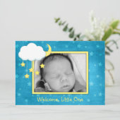 Cloud Mobile - Geburtsankündigungen Ankündigung (Stehend Vorderseite)