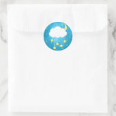 Cloud Mobile Runder Aufkleber (Tasche)