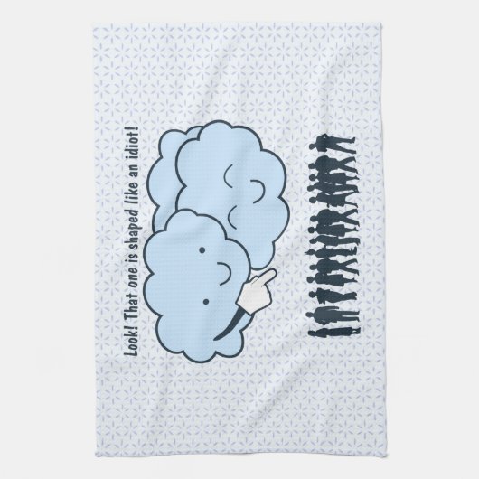Cloud Mocks Menschen Formen Funny Cartoon Küchentuch (Vertikal)