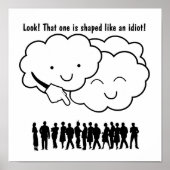 Cloud Mocks Menschen Formen Funny Cartoon Poster (Vorne)