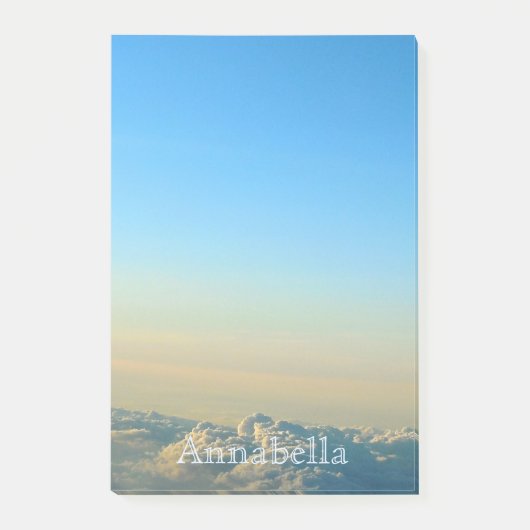 Cloud Mountains 4x6 Nachhinweise Post-it Klebezettel (Vorderseite)