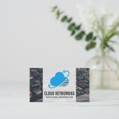 Cloud-Network-Logo | Binäre Code | Hardware Visitenkarte (Stehend Vorderseite)