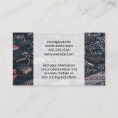 Cloud-Network-Logo | Binäre Code | Hardware Visitenkarte (Rückseite)