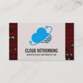 Cloud-Network-Logo | Binäre Code | Hauptplatine Visitenkarte (Vorderseite)