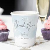 Cloud neun Babydusche grau staubblau Pappbecher