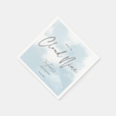 Cloud neun Babydusche grau staubblau Serviette (Ecke)