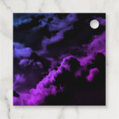 Cloud neun Black Celestial Galaxy Brautparty Geschenkanhänger (Rückseite)