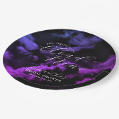 Cloud neun Black Celestial Galaxy Brautparty Pappteller (Schrägansicht)