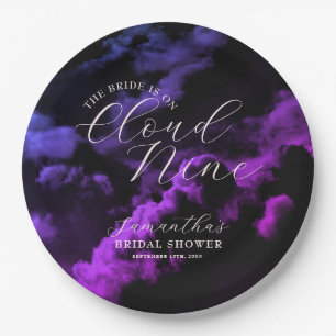 Cloud neun Black Celestial Galaxy Brautparty Pappteller