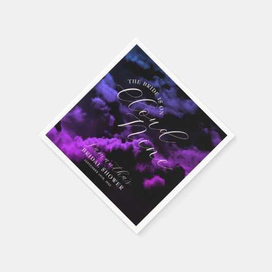 Cloud neun Black Celestial Galaxy Brautparty Serviette (Ecke)