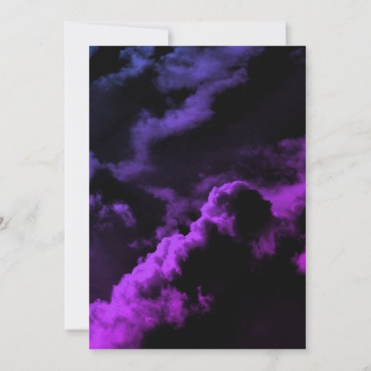 Cloud neun Black Celestial Galaxy Einladung (Rückseite)