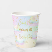 Cloud neun pastellfarbene Regenbogenwolken Geburts Pappbecher (Vorderseite)