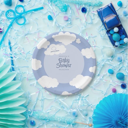 Cloud Nine 9 Baby Dusche Niedliches Whimsical Part Pappteller (Party)