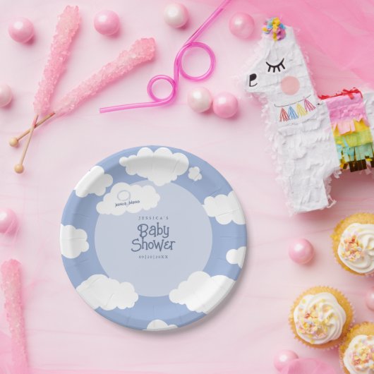 Cloud Nine 9 Baby Dusche Niedliches Whimsical Part Pappteller (Party)