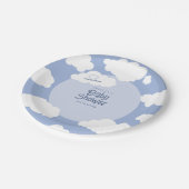 Cloud Nine 9 Baby Dusche Niedliches Whimsical Part Pappteller (Schrägansicht)