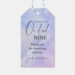 Cloud Nine 9 Calligraphy Blue Brautparty Gevor Geschenkanhänger