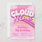 Cloud Nine - 9. Geburtstag Einladung (Vorderseite)