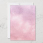 Cloud Nine 9 Girl Pink Baby Dusche Einladung (Rückseite)