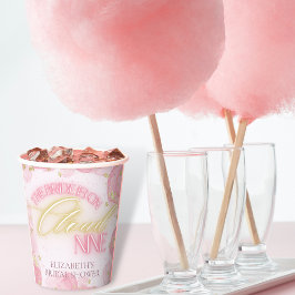 Cloud Nine 9 Glow Pink Gold Glitzer Brautparty Pappbecher