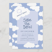 Cloud Nine 9 Niedlich Fun Whimsical Einzigartige H Save The Date (Vorne/Hinten)