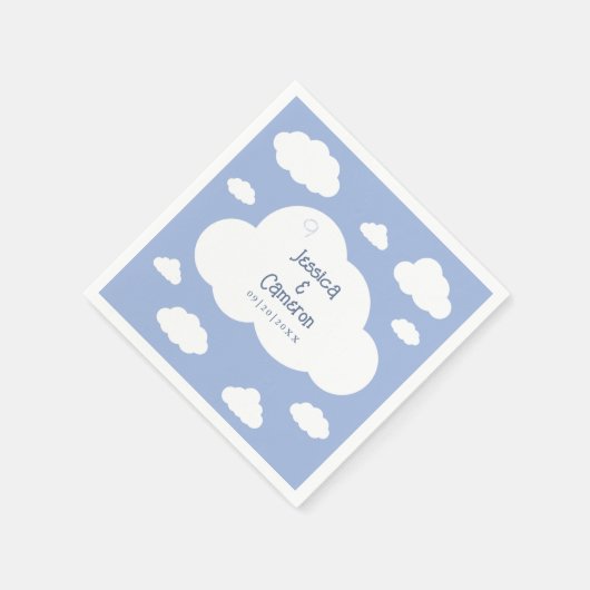 Cloud Nine 9 Niedliche Whimsical Wedding Party Cus Serviette (Ecke)