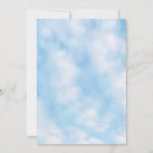 Cloud Nine 9 Sky Baby Boy Baby Shower Einladung (Rückseite)