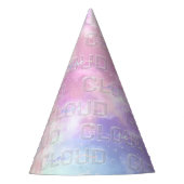 Cloud Nine 9th Birthday Party Hat - Aquarell Pas Partyhütchen (Vorderseite)