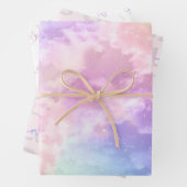 Cloud Nine 9th Birthday Wrapping Paper - Pastel Sk Geschenkpapier Set (Beispiel)