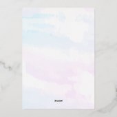 Cloud Nine Abstrakt Blue Rose Gold Brautparty Folieneinladung (Rückseite)