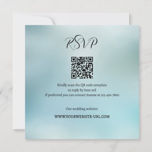 Cloud Nine Angel Wings All in One Wedding Einladung (Rückseite)