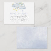 Cloud Nine Baby Boy Babydusche Buchanfrage Enc Begleitkarte (Vorne/Hinten)