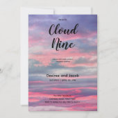 Cloud Nine Baby Boy Shower Invitations Einladung (Vorderseite)