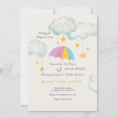 Cloud Nine Baby Dusche Einladung (Vorderseite)
